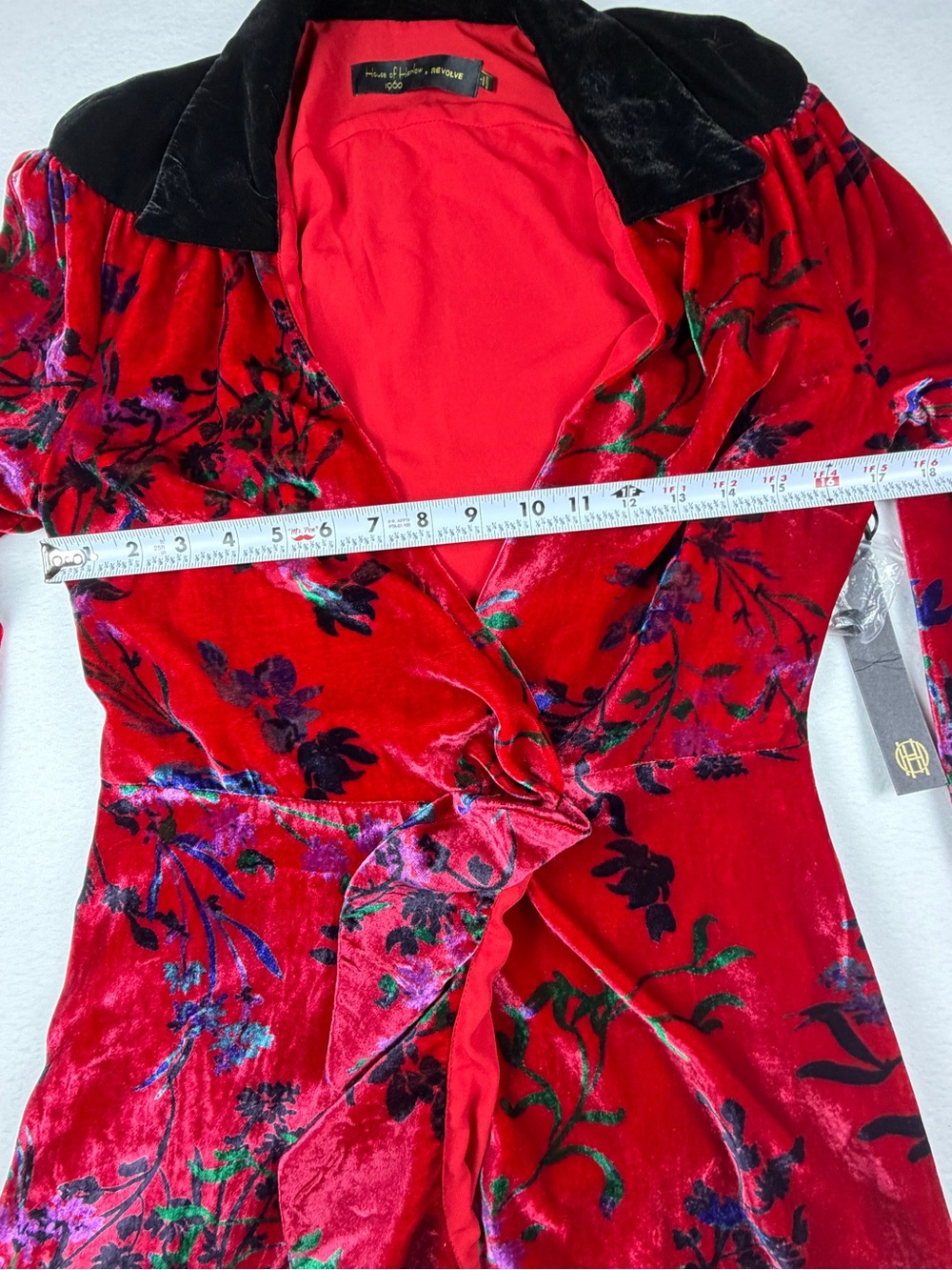 House of Harlow 1960 x REVOLVE Red Velvet Long Sleeve Mini Dress/Top S NWT - Picture 7 of 12